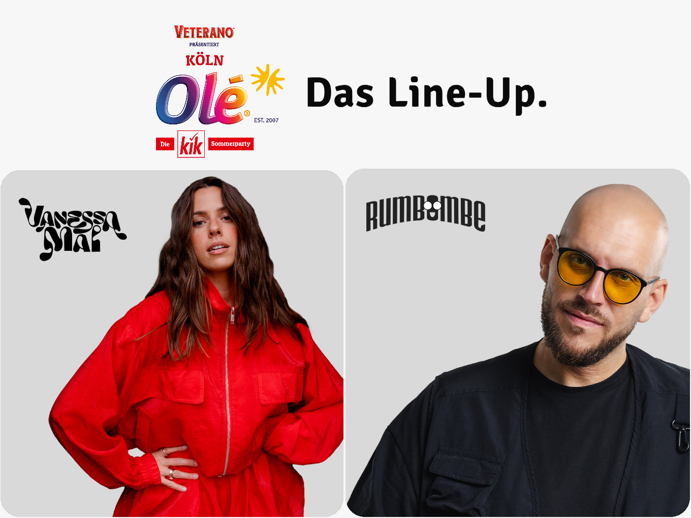 Köln Olé Line-up mit Vanessa Mai und Rumbombe