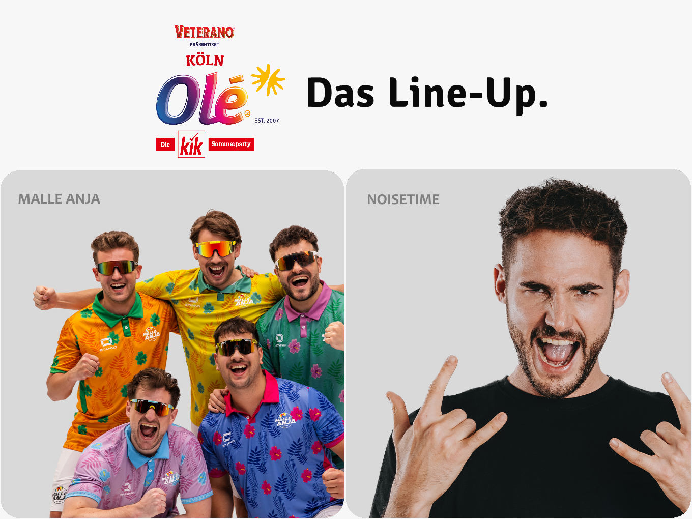 Köln Olé Line-up mit Malle Anja und Noisetime